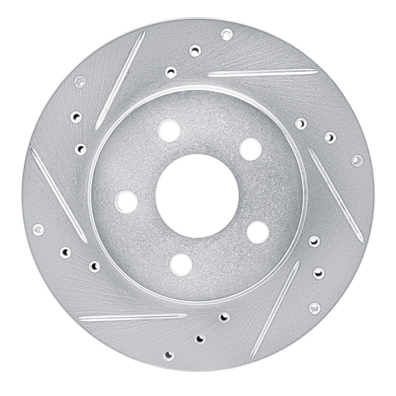 R1 82-82 Buick CENTURY Front Left Drilled & Slotted Silver Brake Rotor - 631-45004L