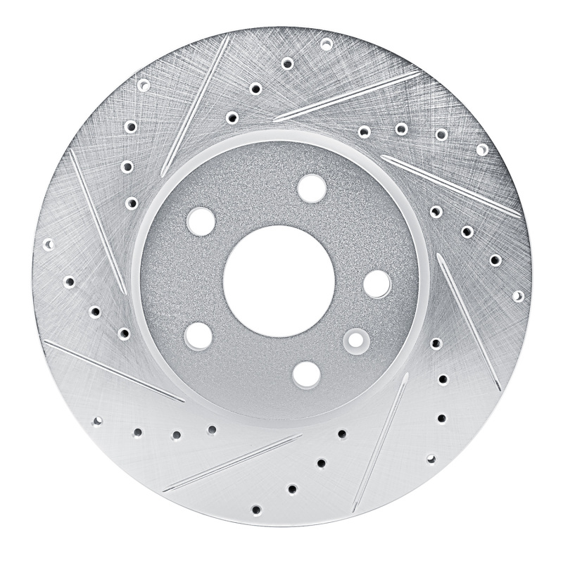 R1 19-25 Buick Envision Front Left Drilled & Slotted Silver Brake Rotor - 631-46061L