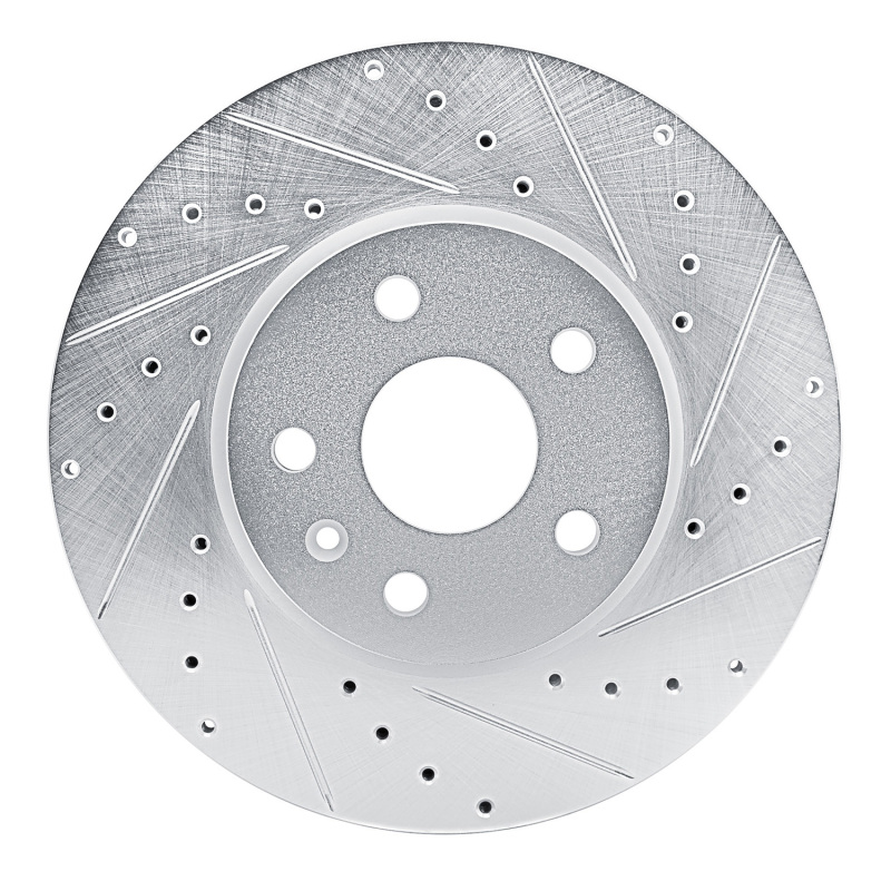 R1 19-25 Buick Envision Front Right Drilled & Slotted Silver Brake Rotor - 631-46061R
