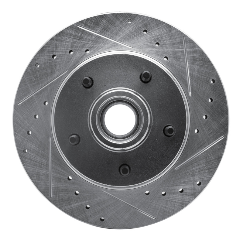 R1 70-81 Buick Skylark Front Right Drilled & Slotted Silver Brake Rotor - 631-47005R