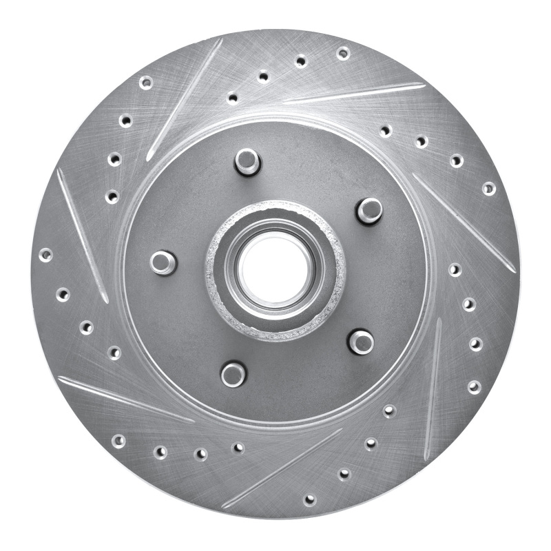 R1 77-78 Buick Riviera Front Left Drilled & Slotted Silver Brake Rotor - 631-47006L