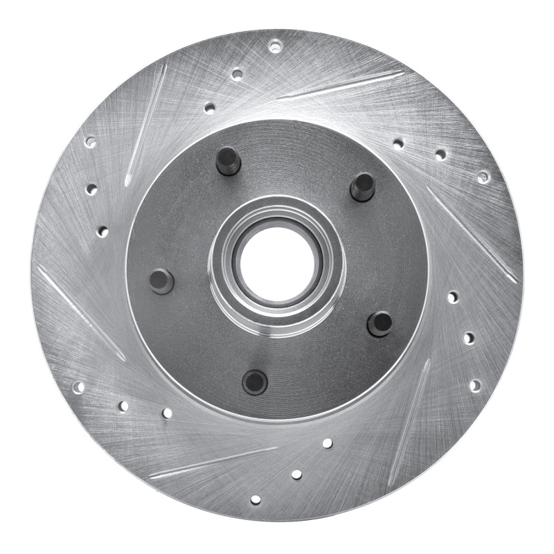 R1 05-05 Buick Park Avenue Front Left Drilled & Slotted Silver Brake Rotor - 631-47032L