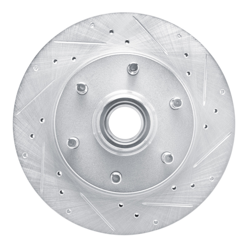 R1 88-96 Chevrolet C2500 Front Right Drilled & Slotted Silver Brake Rotor - 631-48011R