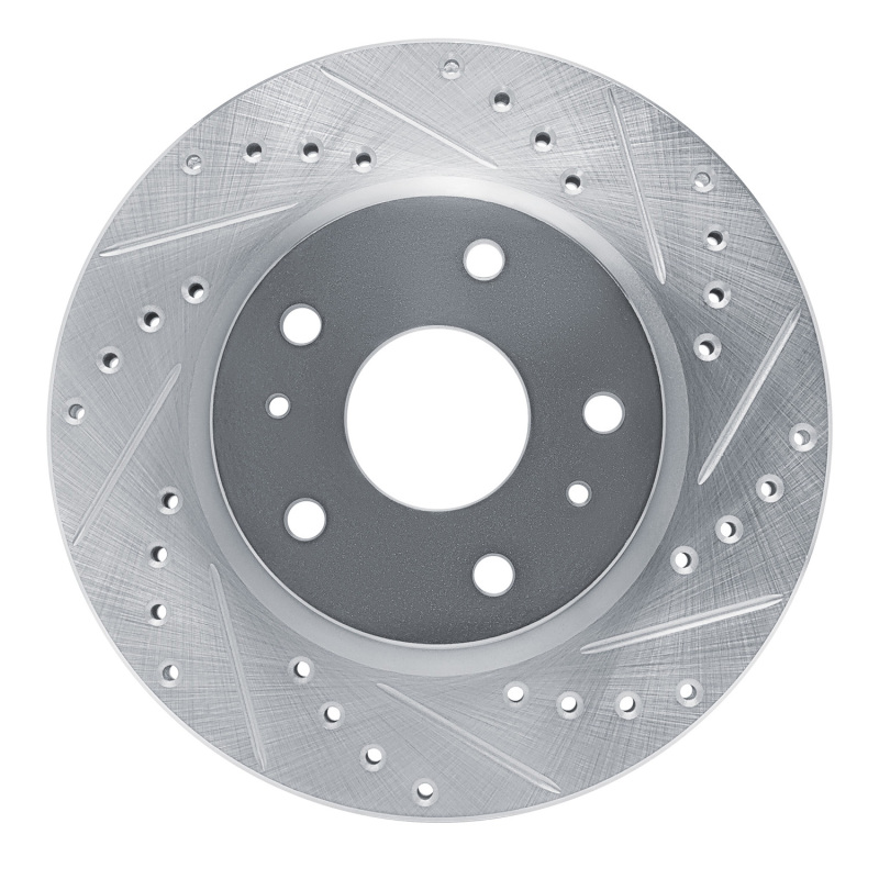 R1 88-89 Chevrolet C3500 Front Right Drilled & Slotted Silver Brake Rotor - 631-48012R