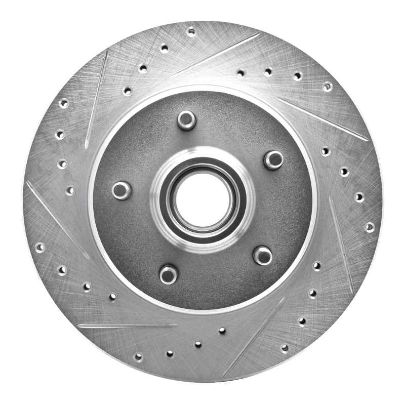 R1 90-02 Chevrolet ASTRO Front Left Drilled & Slotted Silver Brake Rotor - 631-48015L