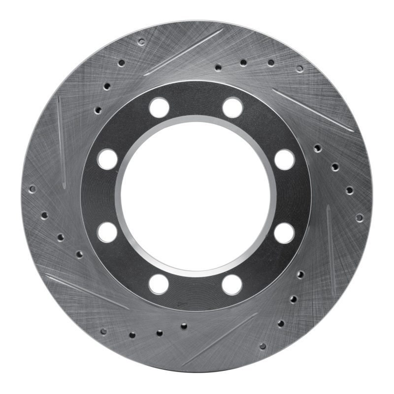 R1 71-91 Chevrolet K20 Pickup Front Left Drilled & Slotted Silver Brake Rotor - 631-48064L