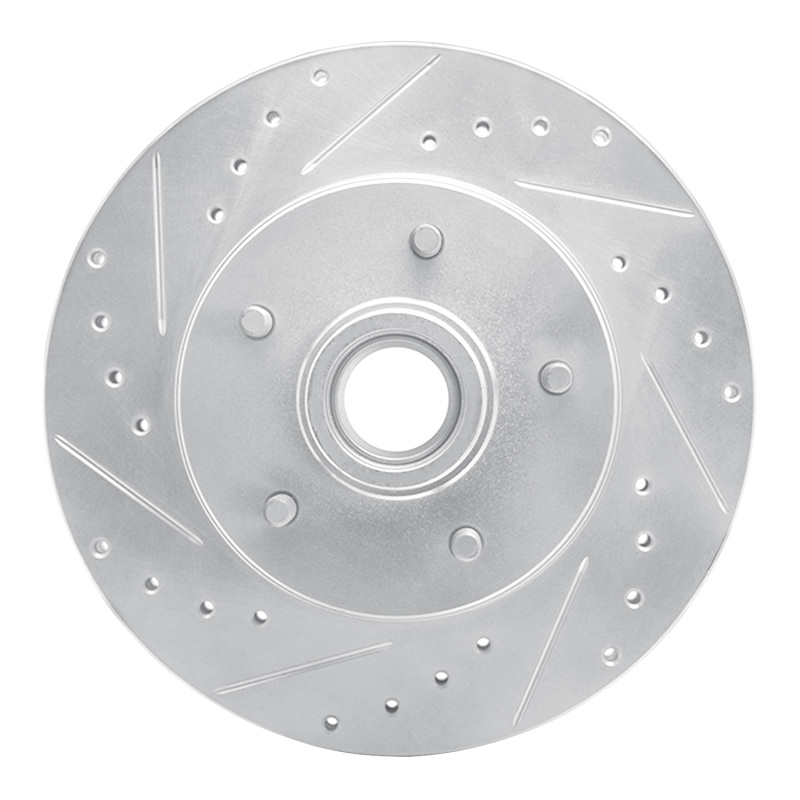R1 1991-1996 Buick Roadmaster Front Left Drilled & Slotted Silver Brake Rotor - 631-51000L