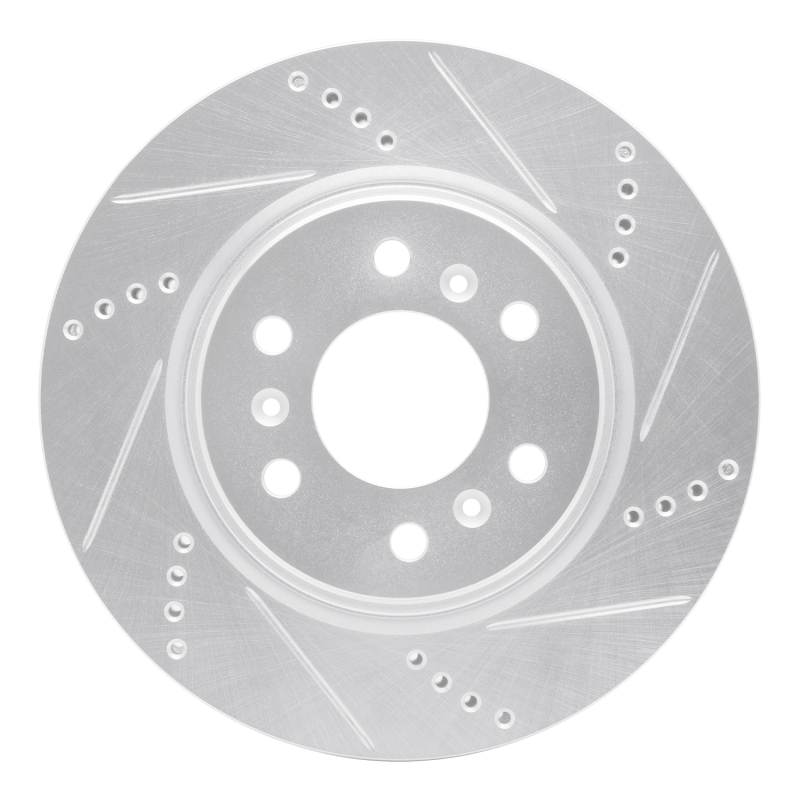 R1 06-09 Buick TERRAZA Front Right Drilled & Slotted Silver Brake Rotor - 631-52027R