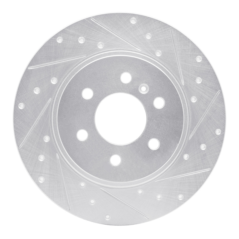 R1 06-06 Buick TERRAZA Rear Right Drilled & Slotted Silver Brake Rotor - 631-52029R