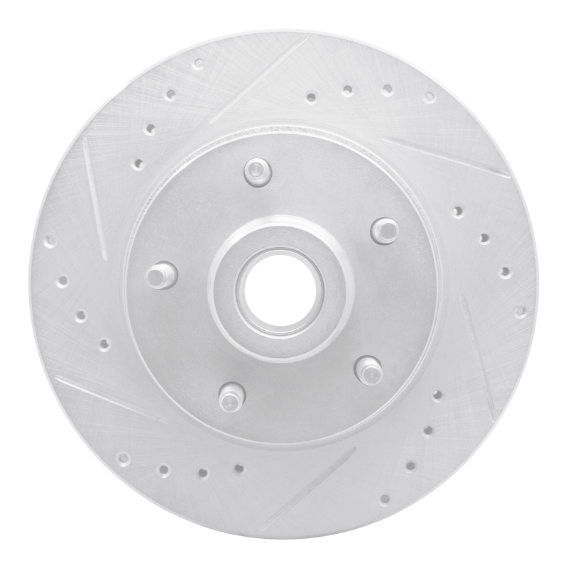 R1 73-73 Ford Country Squire Front Left Drilled & Slotted Silver Brake Rotor - 631-54011L