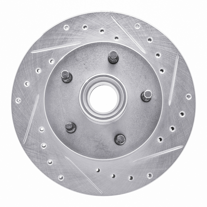 R1 1983-1997 Ford AEROSTAR Front Right Drilled & Slotted Silver Brake Rotor - 631-54110R
