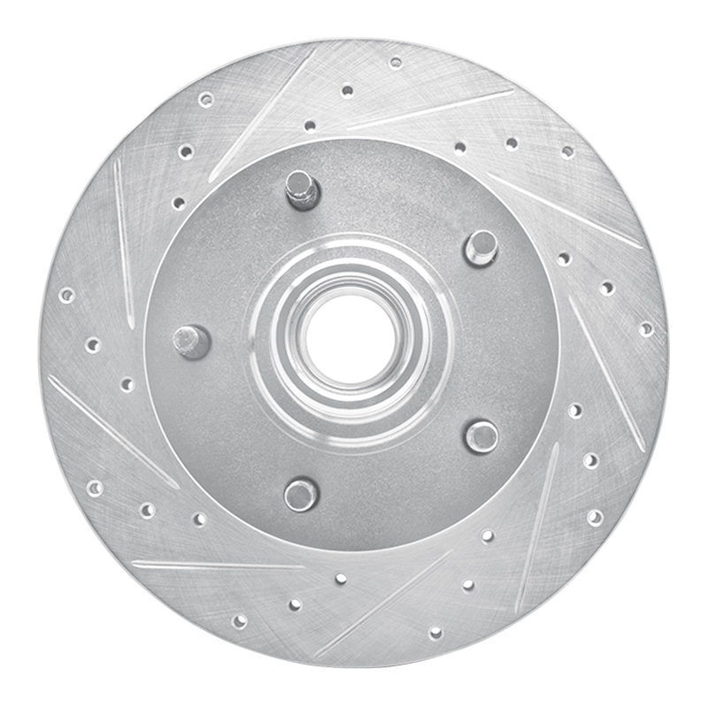 R1 94-03 Ford E-150 Econoline Front Left Drilled & Slotted Silver Brake Rotor - 631-54130L
