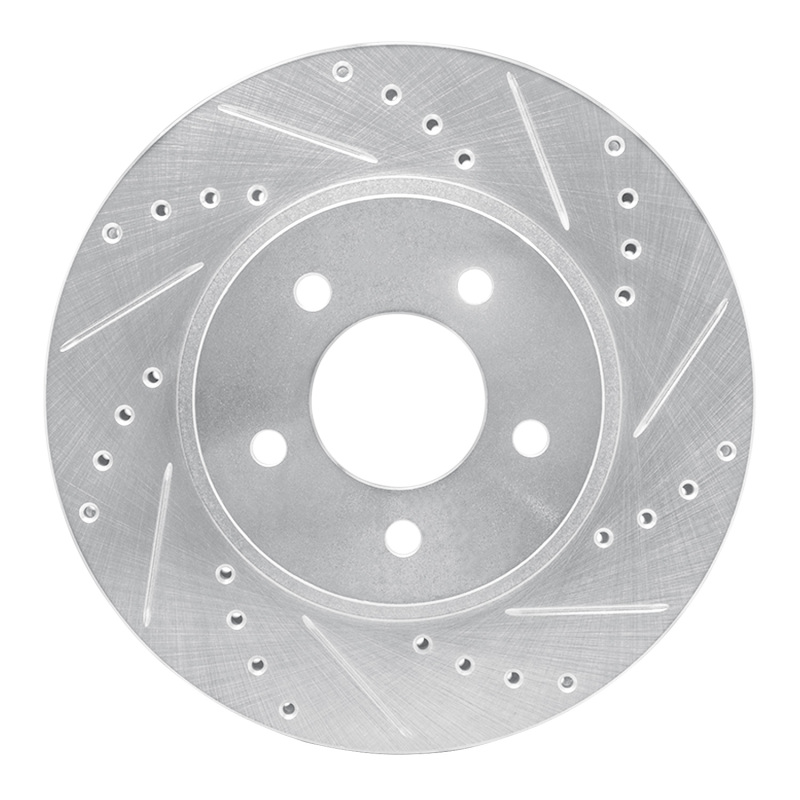 R1 05-12 Ford Escape Front Right Drilled & Slotted Silver Brake Rotor - 631-54193R