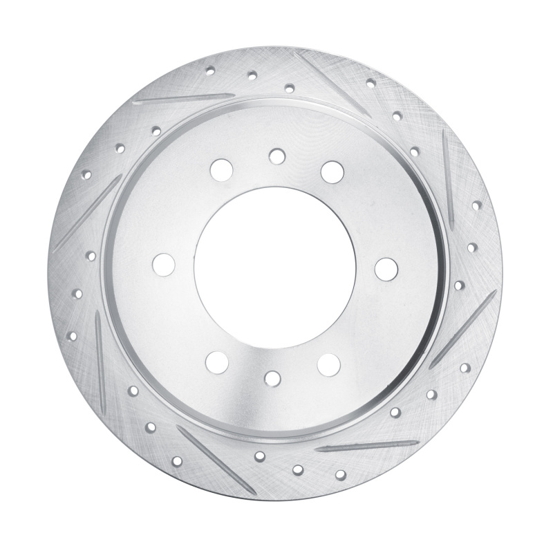 R1 78-82 Nissan 720 DATSUN Front Right Drilled & Slotted Silver Brake Rotor - 631-67075R