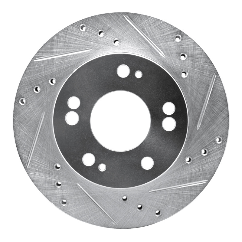 R1 90-05 Chrysler SEBRING Front Right Drilled & Slotted Silver Brake Rotor - 631-72023R