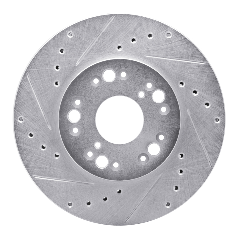 R1 90-90 Lexus LS400 Front Left Drilled & Slotted Silver Brake Rotor - 631-75000L