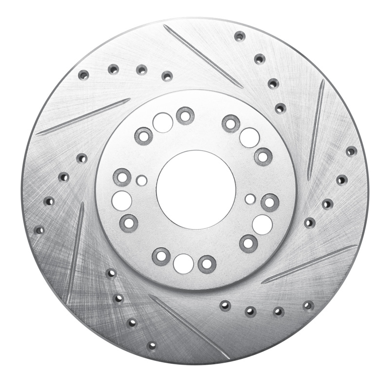 R1 90-90 Lexus LS400 Front Right Drilled & Slotted Silver Brake Rotor - 631-75000R
