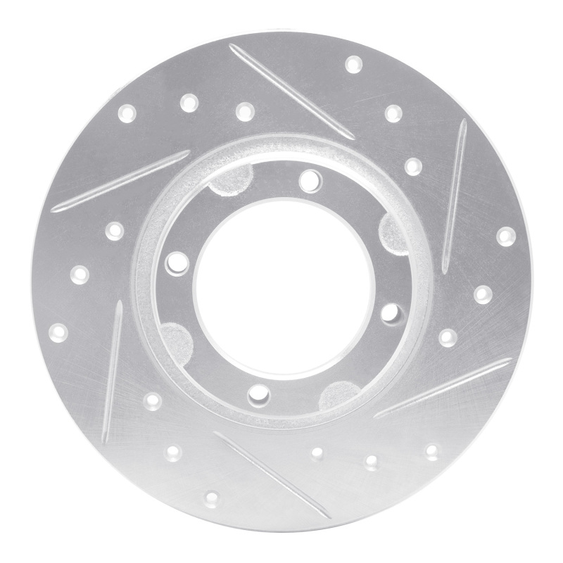 R1 80-82 Toyota Tercel Front Right Drilled & Slotted Silver Brake Rotor - 631-76003R