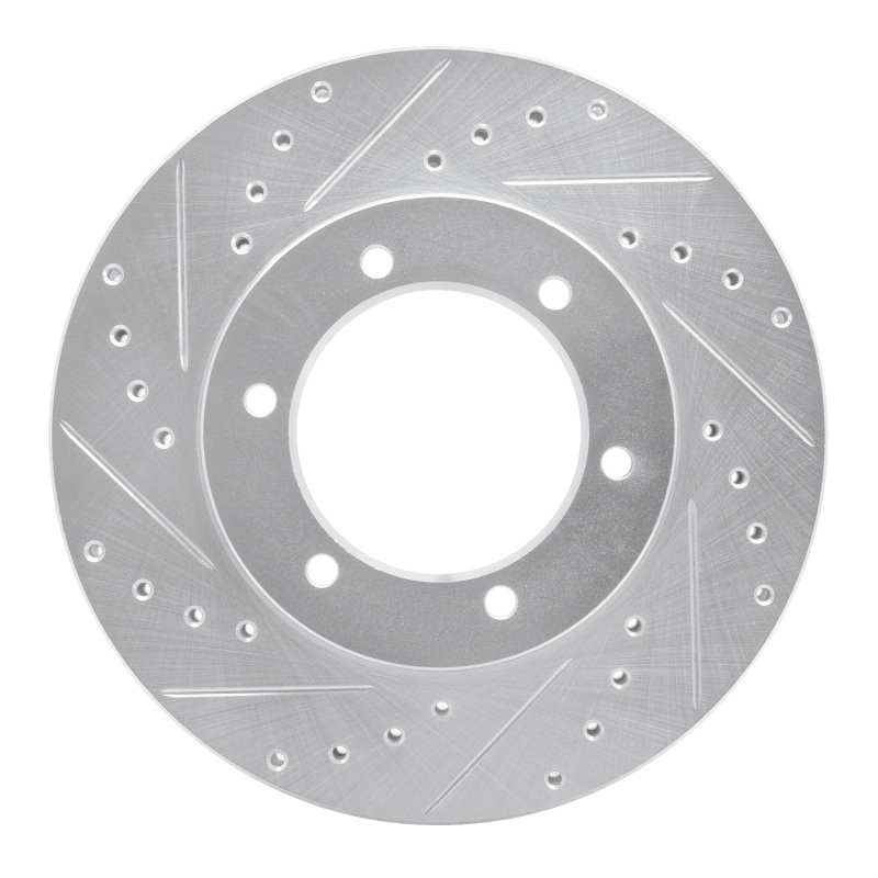 R1 91-98 Toyota T100 Front Left Drilled & Slotted Silver Brake Rotor - 631-76115L