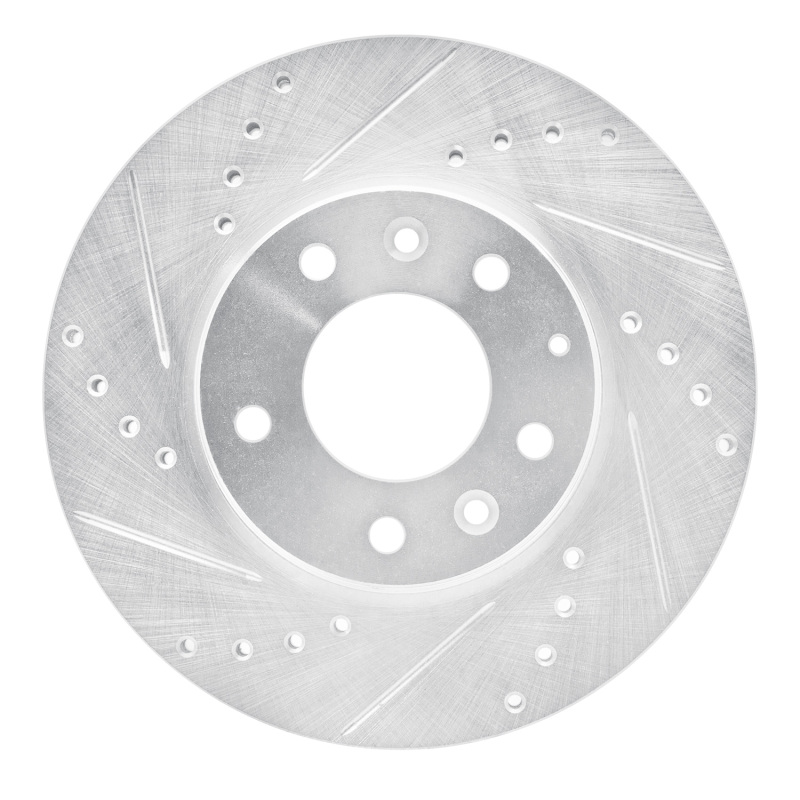 R1 03-05 Mazda 6 Front Left Drilled & Slotted Silver Brake Rotor - 631-80038L