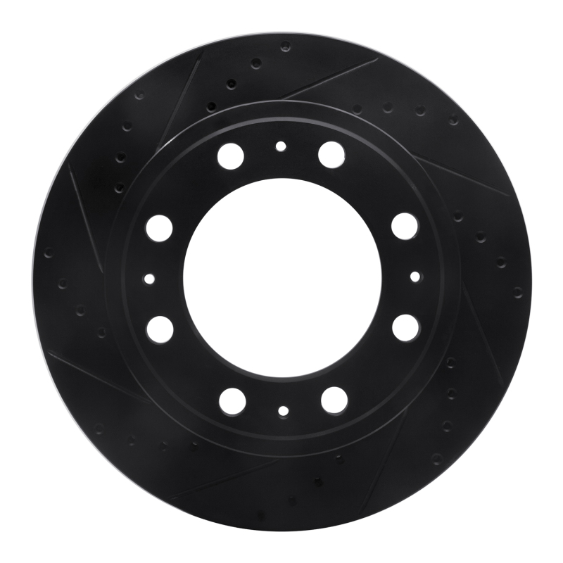 R1 19-25 Ram 3500 Rear Left Drilled & Slotted Black Brake Rotor - 633-40122L