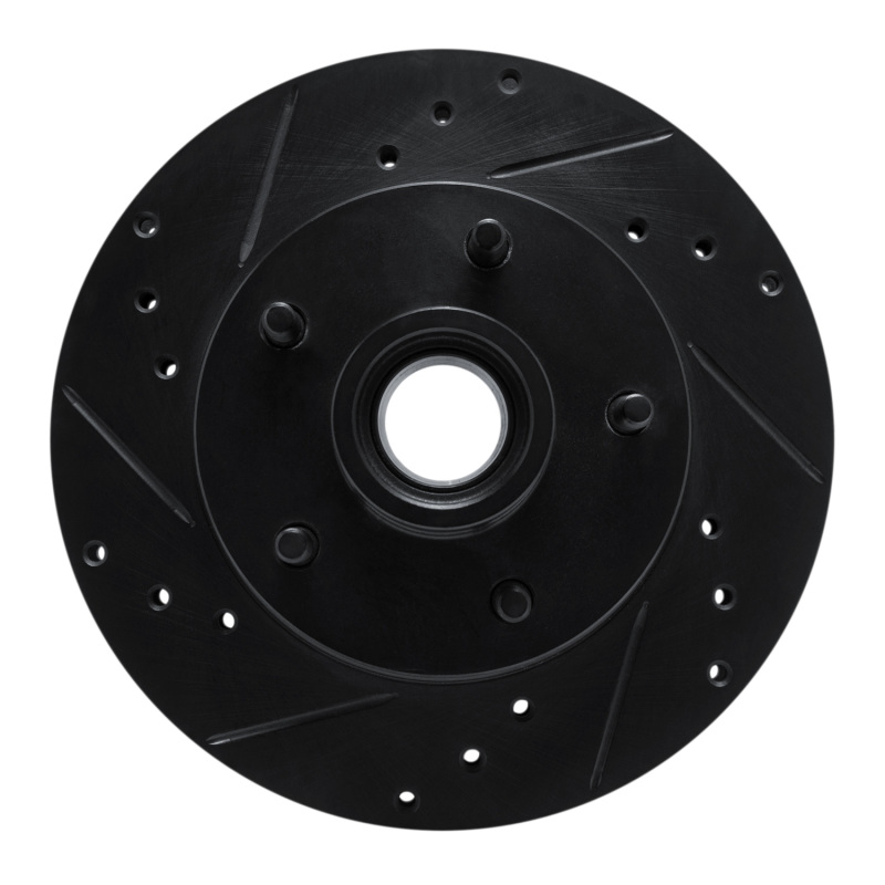 R1 78-78 Buick Regal Front Left Drilled & Slotted Black Brake Rotor - 633-47007L