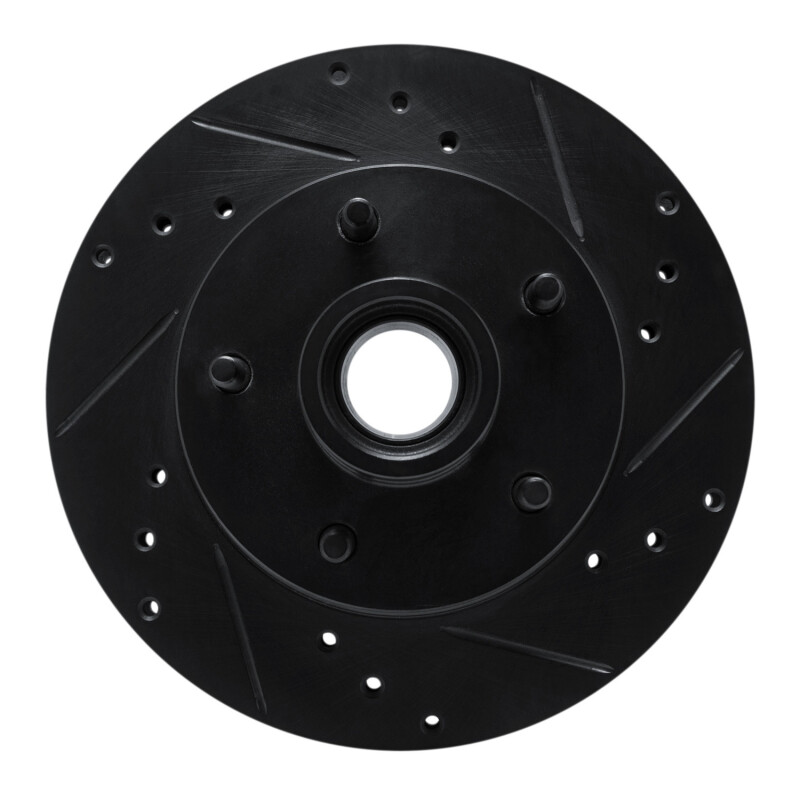 R1 78-78 Buick Century Front Right Drilled & Slotted Black Brake Rotor - 633-47007R