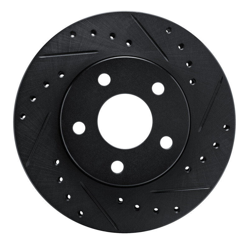 R1 82-84 Buick SKYHAWK Front Right Drilled & Slotted Black Brake Rotor - 633-47010R