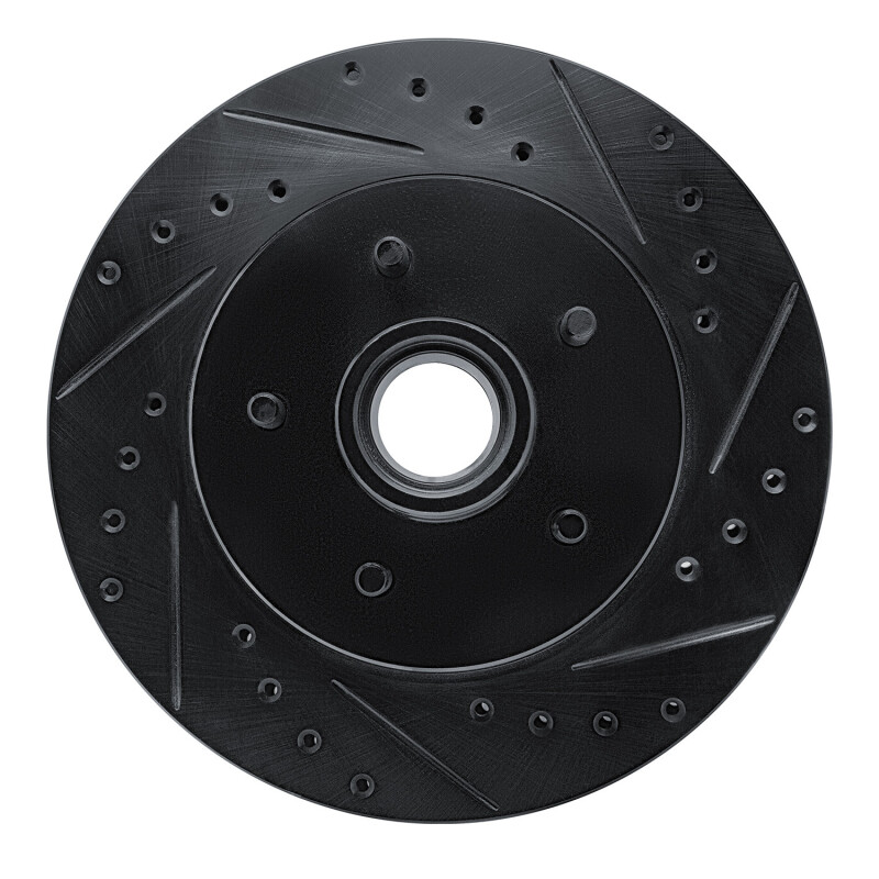 R1 85-92 Chevrolet Camaro Front Right Drilled & Slotted Black Brake Rotor - 633-47056R