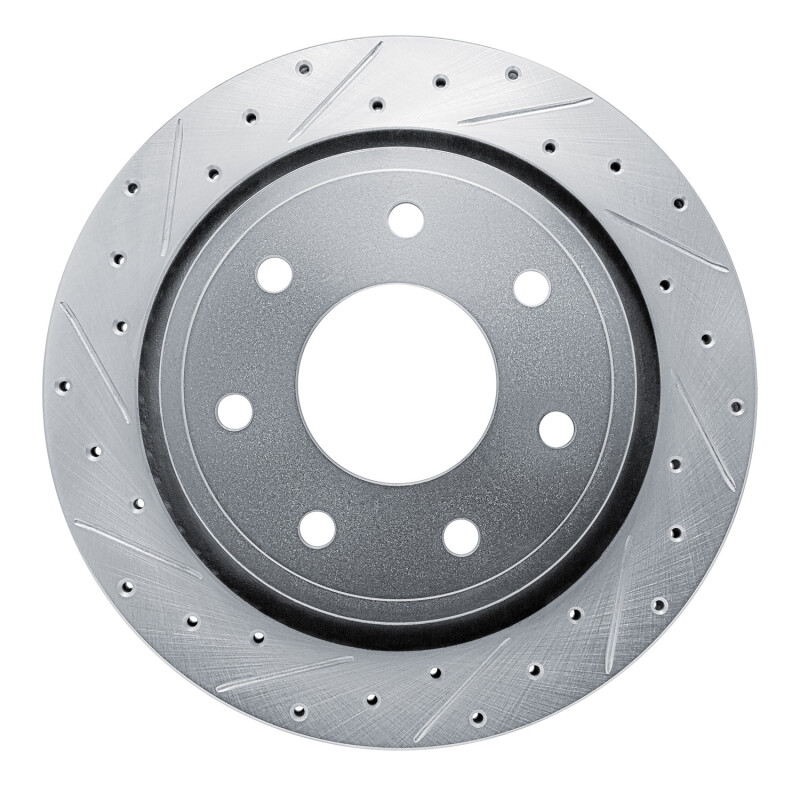 R1 94-94 Ford E-350 Econoline Front Left Drilled & Slotted Black Brake Rotor - 633-54128L