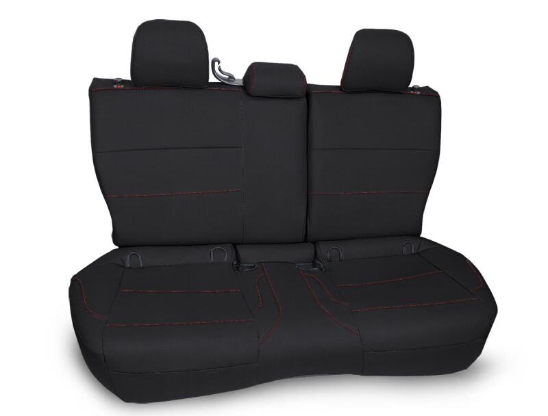 PRP 2013-2017 Subaru Crosstrek Rear Bench Seat Cover - Black w/ Red Stitch - B081-01
