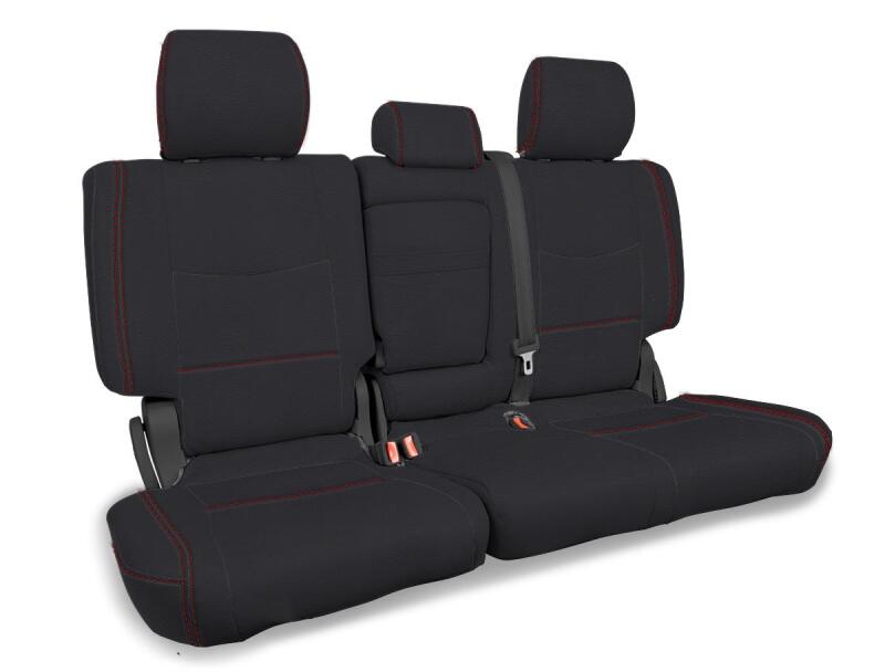 PRP 03-09 Lexus GX470 Rear Bench Cover - Black w/ Red Stitch - B087-01