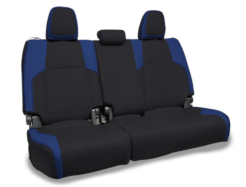 PRP 2024 Toyota Tacoma Rear Bench Covers - Black and Blue - B089-06