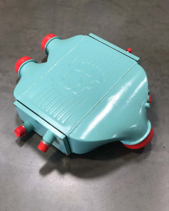 CSF 2014+ BMW M3/M4 (F8X) Top Mount Charge-Air-Cooler - Tiffany Blue - 8082TFB