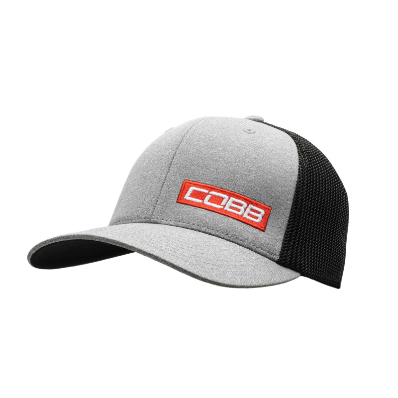 Cobb Tuning Mesh 2-Tone Stretch Cap - Heather/Black - CO-CAP-GRAY-MESH