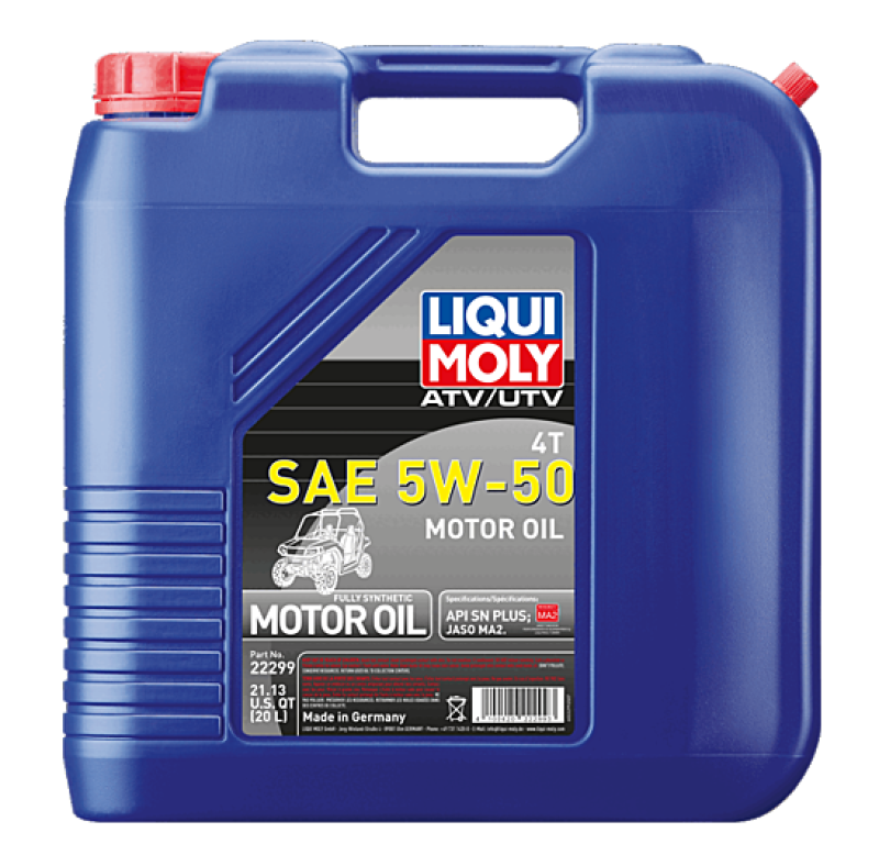 LIQUI MOLY 20L ATV 4T Motor Oil SAE 5W-50 - 22299