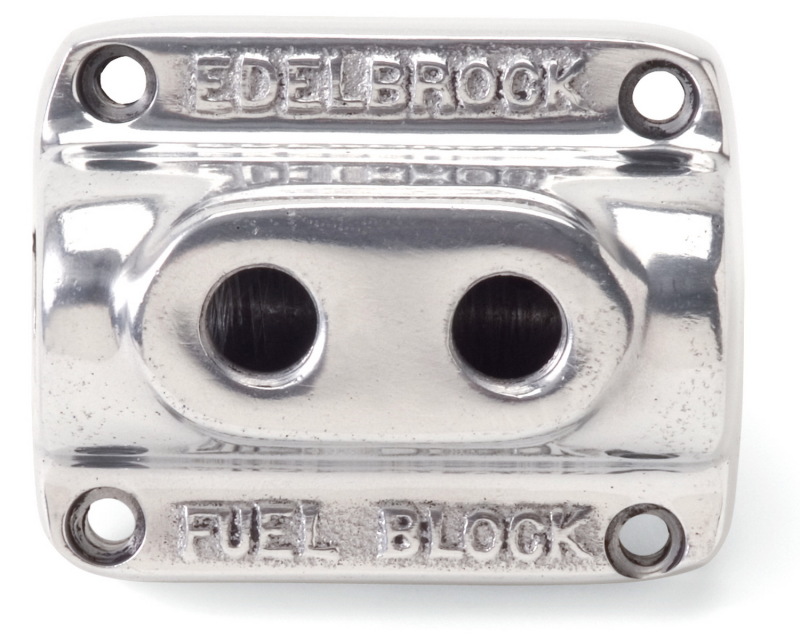 Edelbrock Polished Fuel Block Dual Carb - 12801