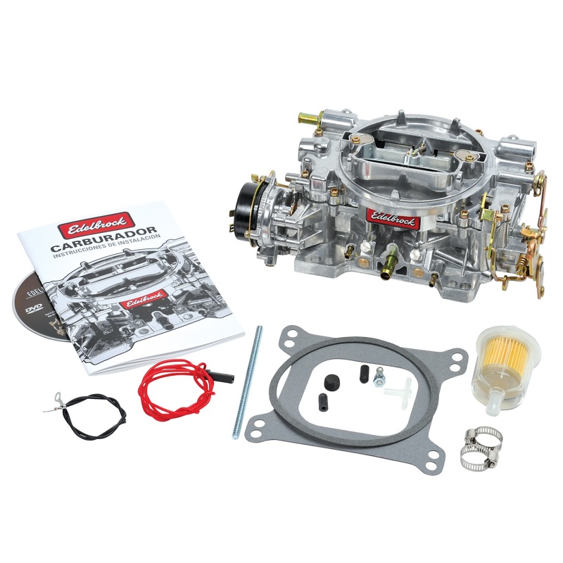 Edelbrock Carburetor Performer Series 4-Barrel 500 CFM Electric Choke Satin Finish - 1403