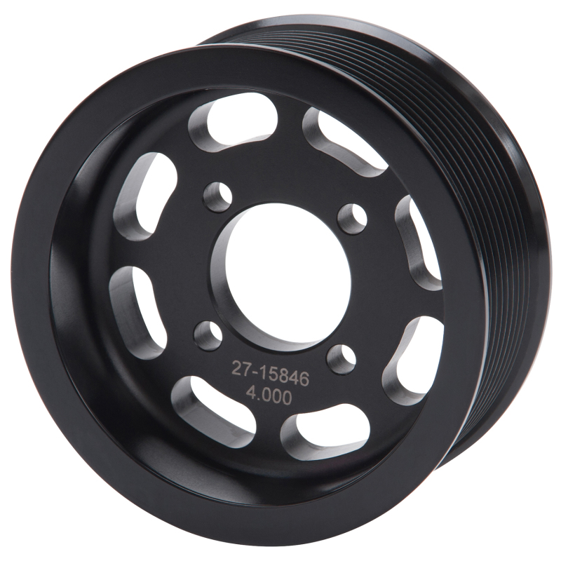 Edelbrock Pulley Supercharger Enforcer 10 Rib 4In Black - 15846