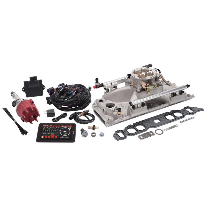 Edelbrock Pro Flo 4 EFI System Seq Port BBC Oval Port 850 Max HP 60lb/hr Satin Finish - 35840