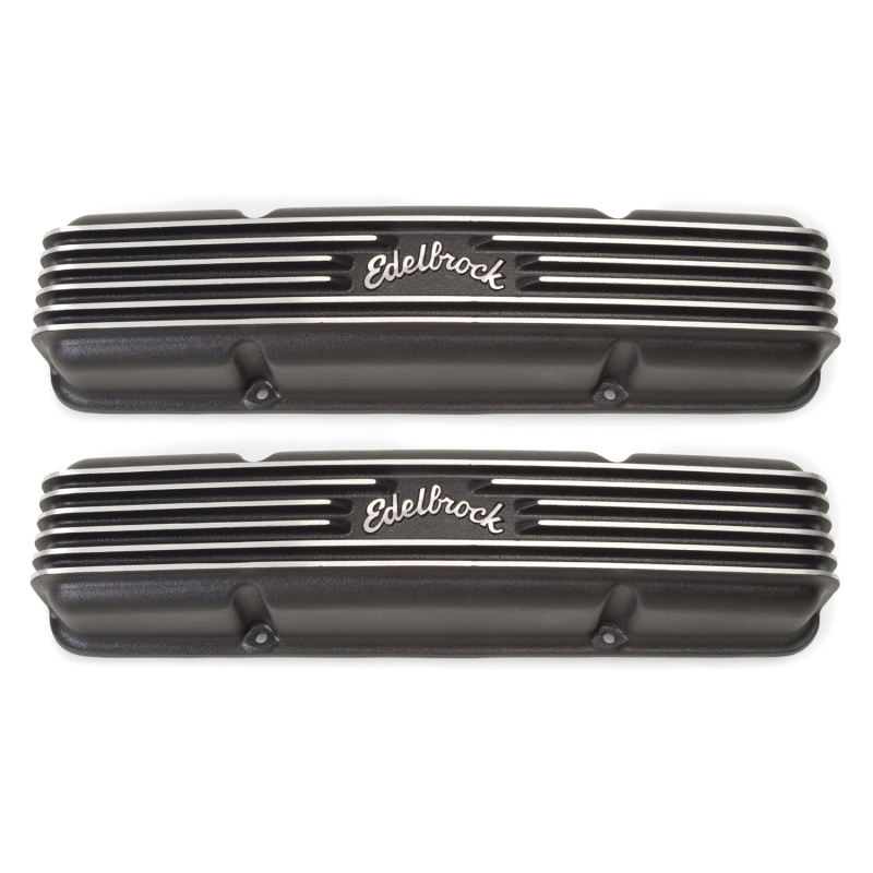 Edelbrock Valve Cover Classic Series Chevrolet 1959-1986 262-400 CI V8 Black - 41453