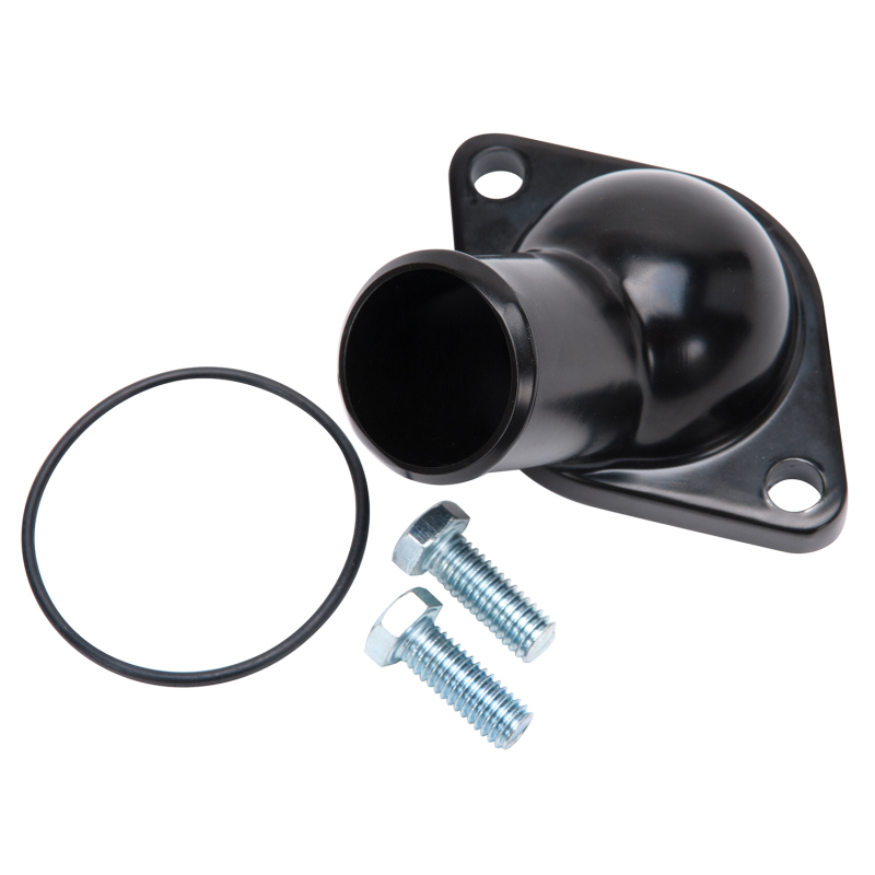 Edelbrock Chevy 15 Deg. Water Neck Steel - Black - 48093