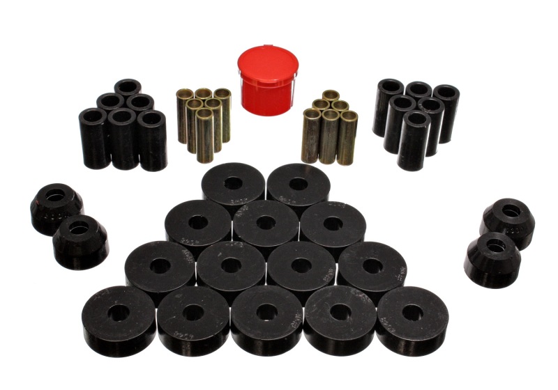 Energy Suspension 55-75 Jeep CJ5/CJ6 Black Hyper-Flex Master Bushing Set - 2.18104G