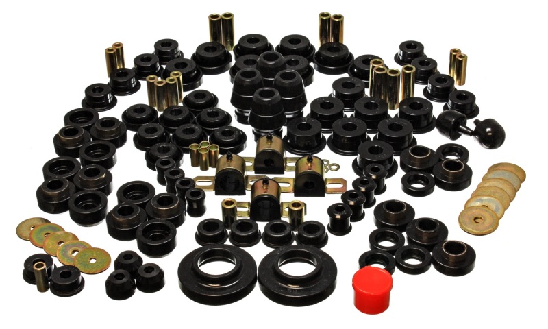 Energy Suspension 97-06 Jeep Wrangler TJ Black Hyper-Flex Master Bushing Set - 2.18107G