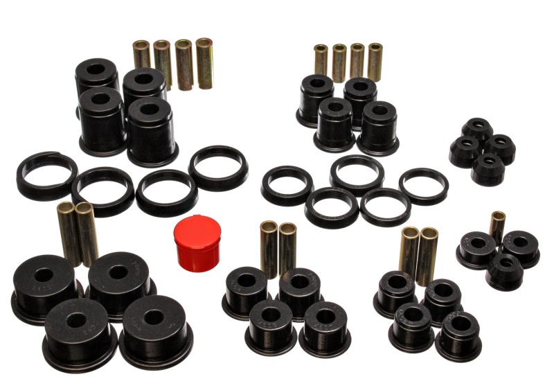 Energy Suspension 84-01 Jeep Cherokee/Wagoneer/Comanche Black Hyper-Flex Master Bushing Set - 2.18105G