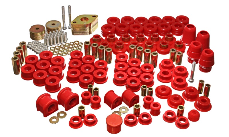 Energy Suspension 07-11 Jeep JK 4dr Red Hyper-Flex Master Bushing Set - 2.18108R