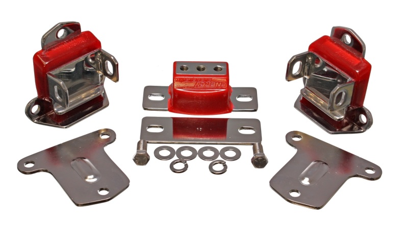 Energy Suspension 67-72 Chevrolet Camaro Red Motor and Transmision Mounts; Chrome Finish - 3.1133R