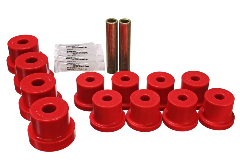 Energy Suspension 67-69 Chevrolet Corvette Red Rear Leaf Spring Bushing Set - 3.2102R