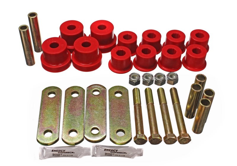 Energy Suspension Gm Heavy Duty Shackle Set - Red - 3.2136R