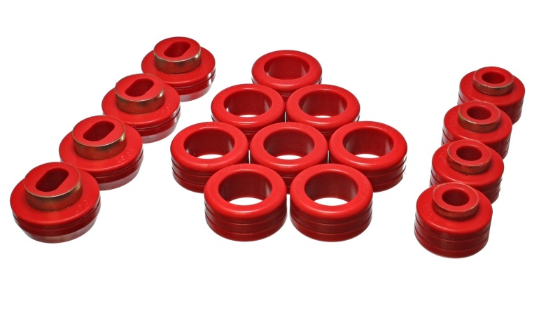 Energy Suspension S10 Body Mount Set - Red - 3.4131R